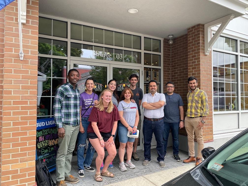 Left to Right: Oladayo Komolafe, Morghan Carr, Maya Norris, Heba Ghoneim, Elham Ajorlou, Matthew Turner, Dr. Majid Ghayoomi, Dr. Amin Rafiei, Ali Farahani