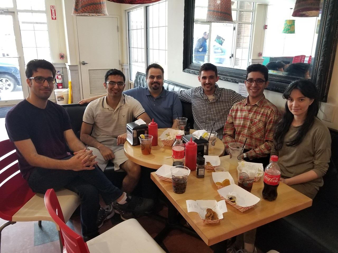 Left to Right: Masoud Mousavi, Morteza Mirshekari, Dr. Majid Ghayoomi, Matthew Turner, Amin Borghei, Ozge Akin