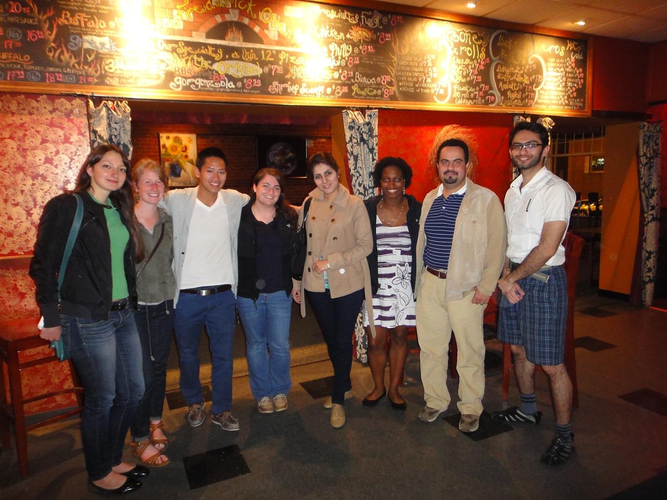 Left to Right: Ganna Suprunenko, Rachel Provost, Khoa Le, Megan Hamilton, Pegah Jarast, Adrienne Hill, Dr. Majid Ghayoomi, Morteza Mirshekari