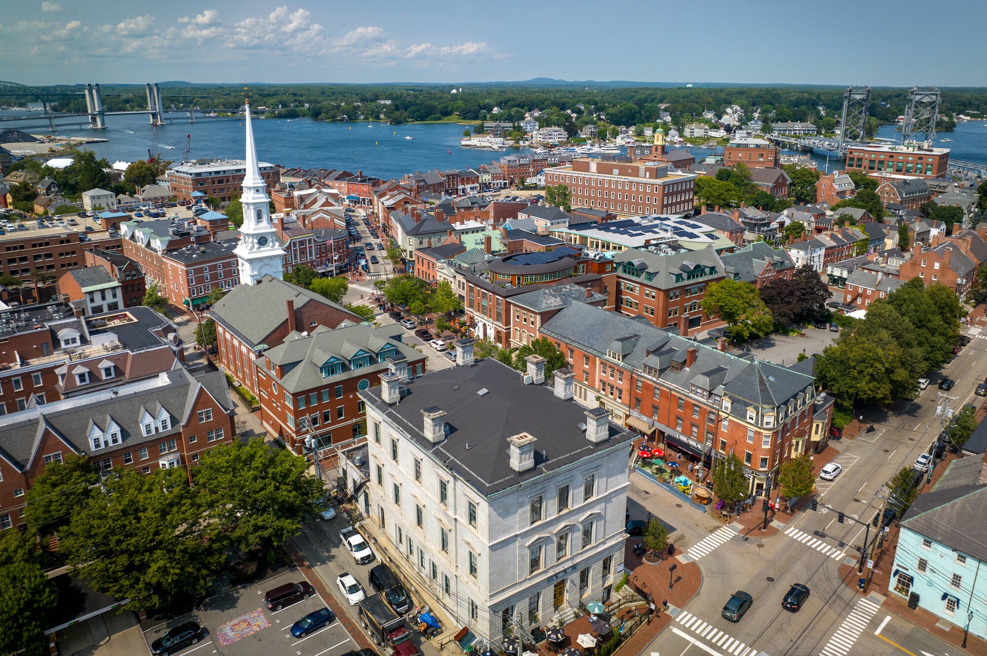 Elevated view of Portsmouth, NH.